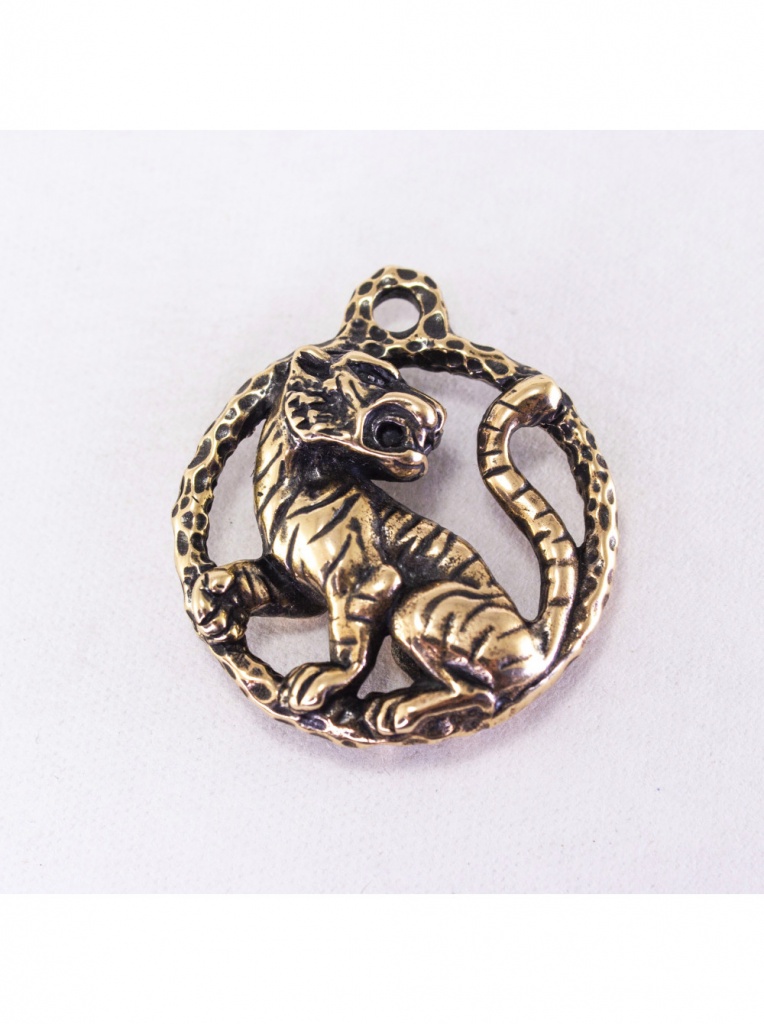 картинка Подвеска Тигр в круге  РЗ-ФТ023621БР от магазина El Corazon