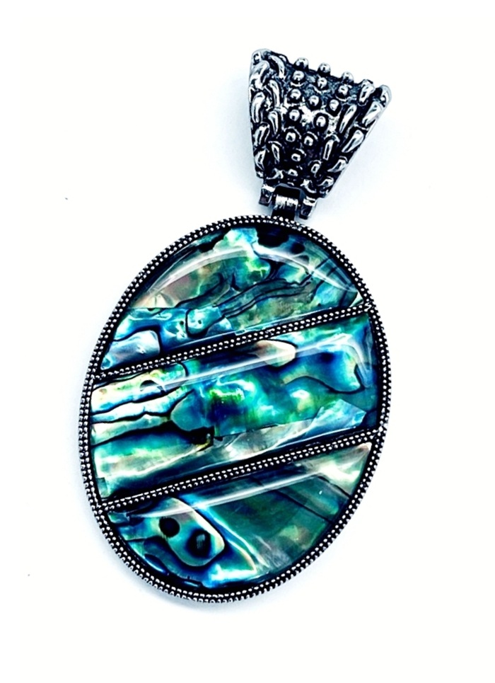 картинка Kul323 Подвеска Овал 2 из Перламутра (Гелиотис) от магазина El Corazon