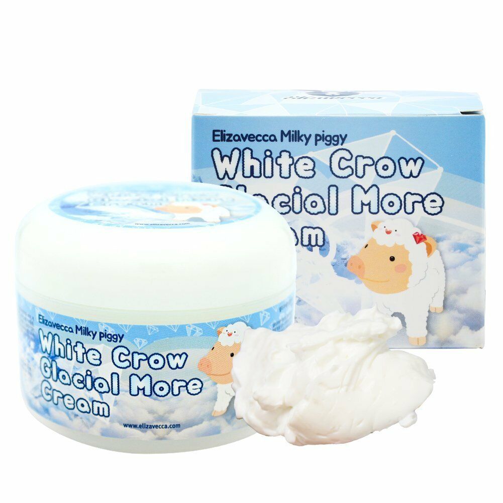 картинка Elizavecca Крем для лица Воздушный Milky Piggy White Crow Glacial More Cream 100 мл от магазина El Corazon