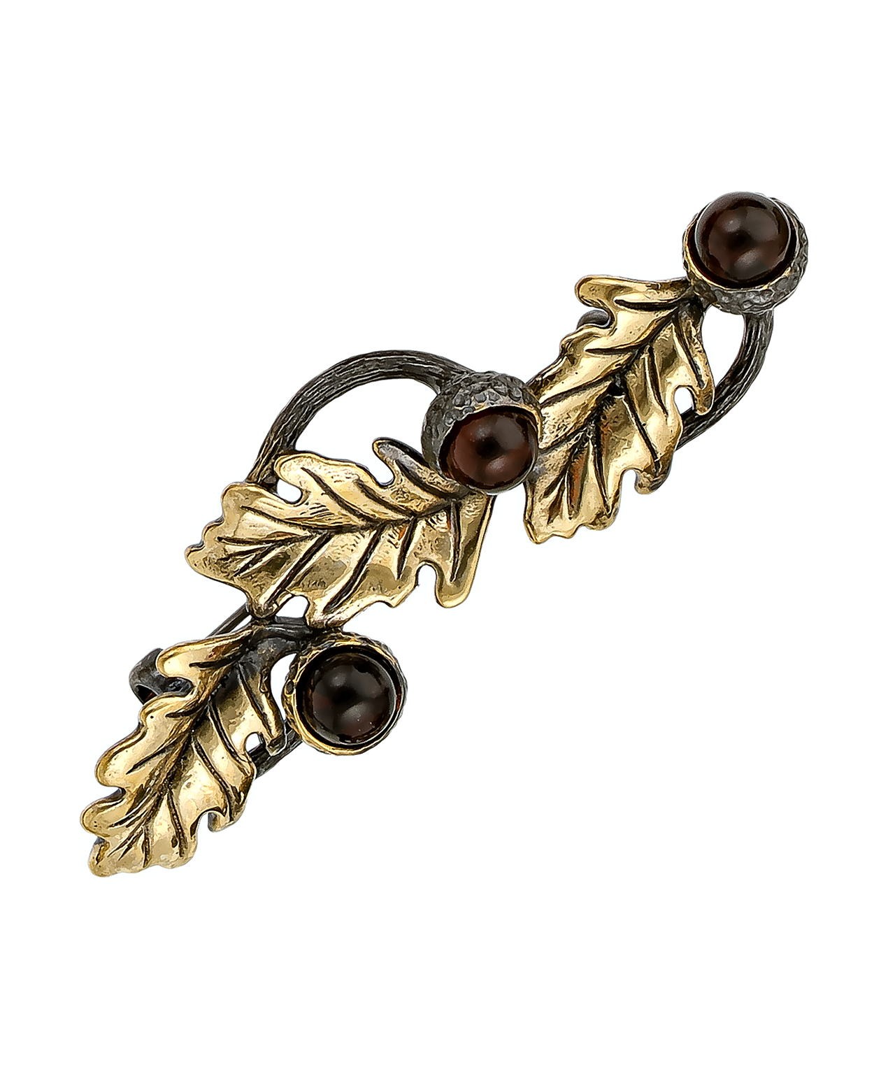 картинка Брошь Листики Дуба Трио 666.4 от магазина El Corazon