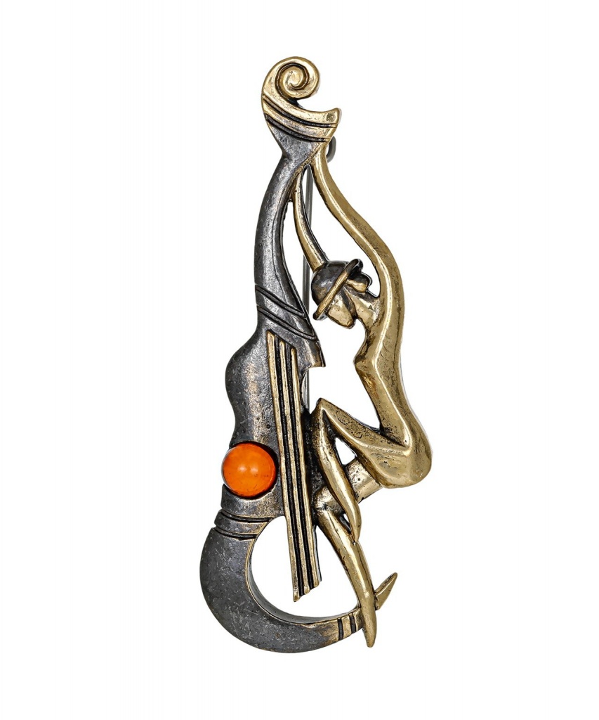 картинка Брошь Девушка Джаз 3712.4 от магазина El Corazon