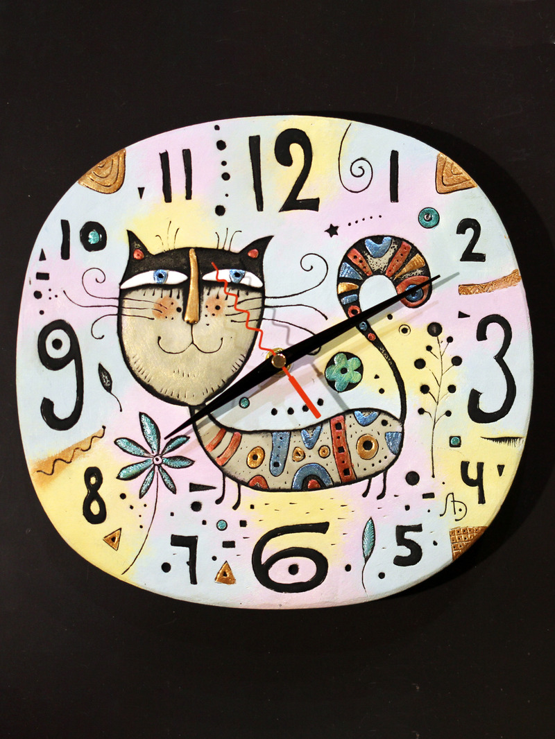 картинка Настенные часы "Магический кот" CF-Cl-175 от магазина El Corazon