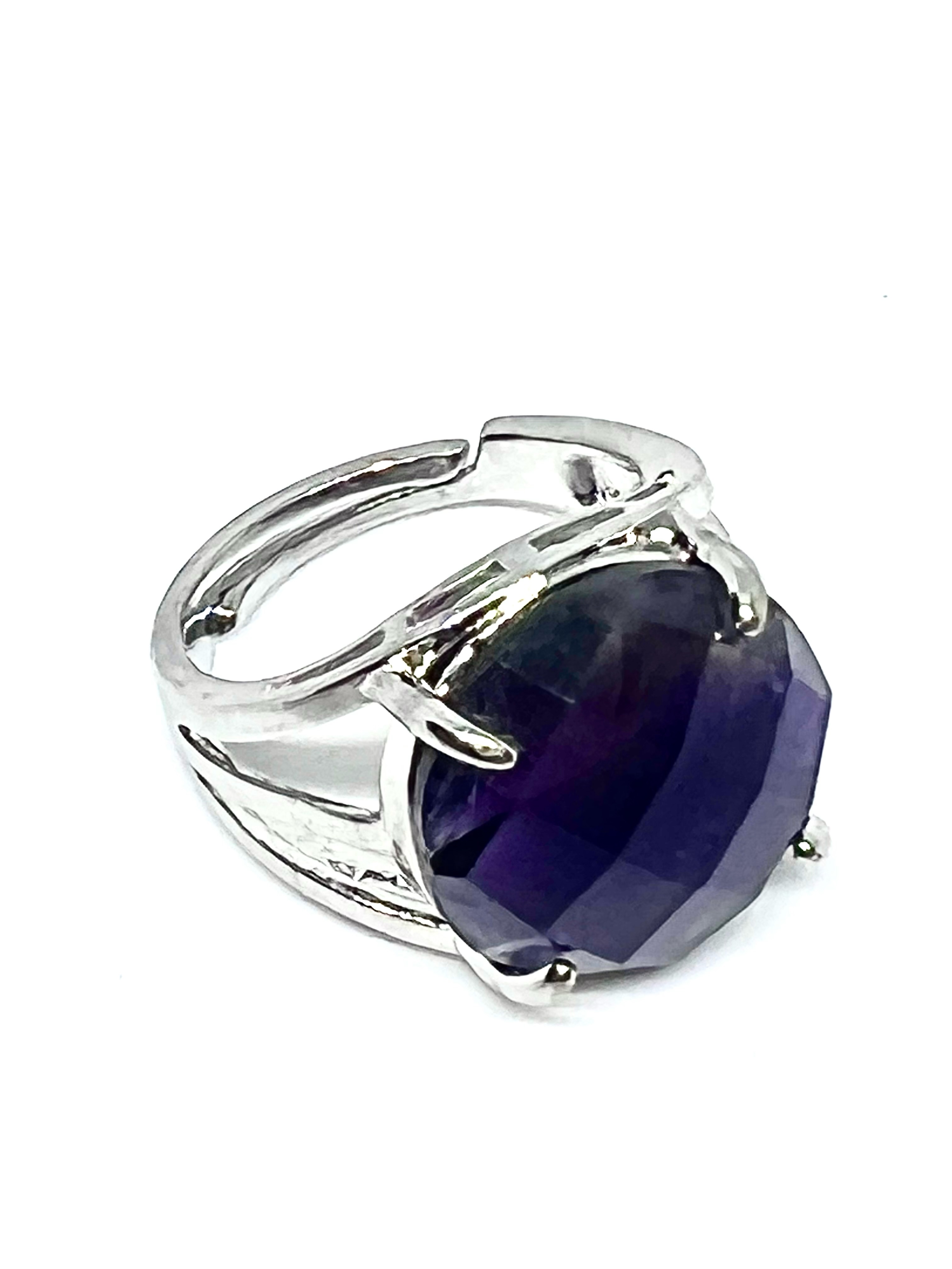 картинка Кольцо из натурального камня Аметист 3 Ring-161 от магазина El Corazon