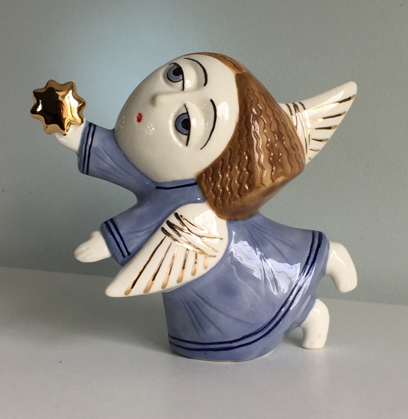 картинка Фаянсовая скульптура Ангел 13 (рождество) Sr-VH-407 от магазина El Corazon