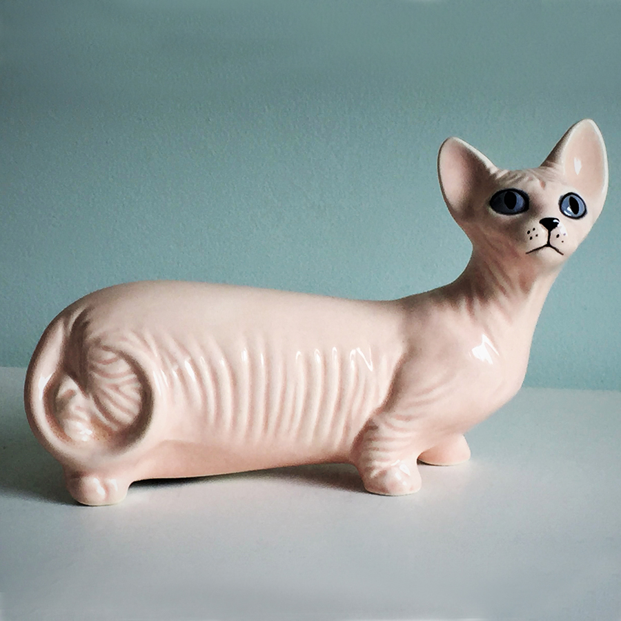 картинка Фаянсовая скульптура Бомбино розовый Sr-VH-348 от магазина El Corazon