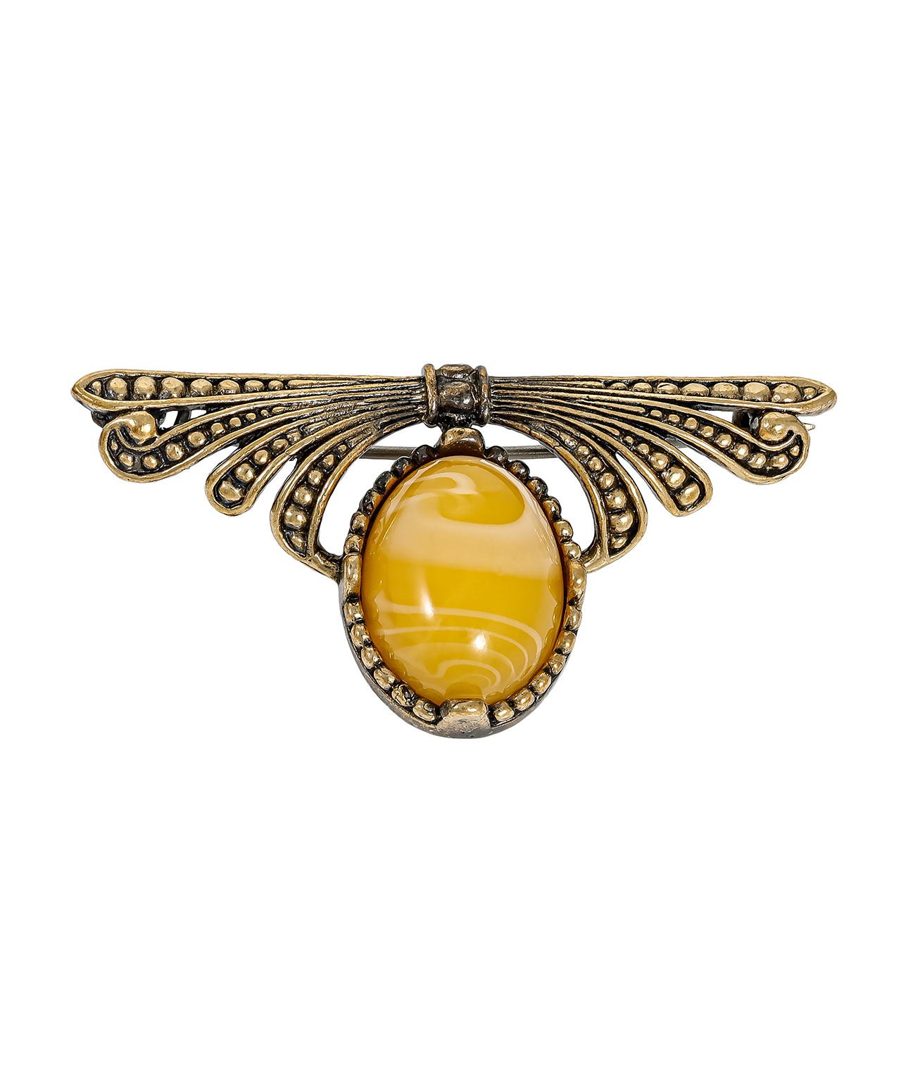 картинка Брошь Крылья 903.4-Б, белая от магазина El Corazon