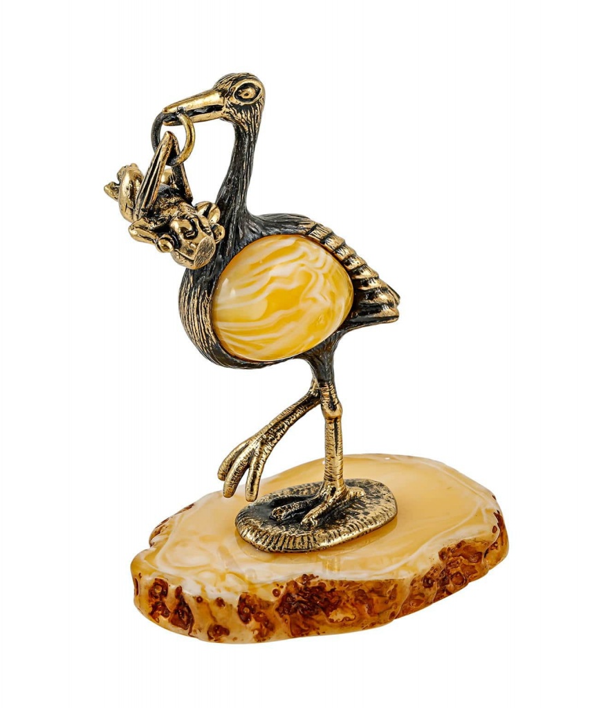 картинка Птица Аист с младенцем-2 319-Б, белый от магазина El Corazon