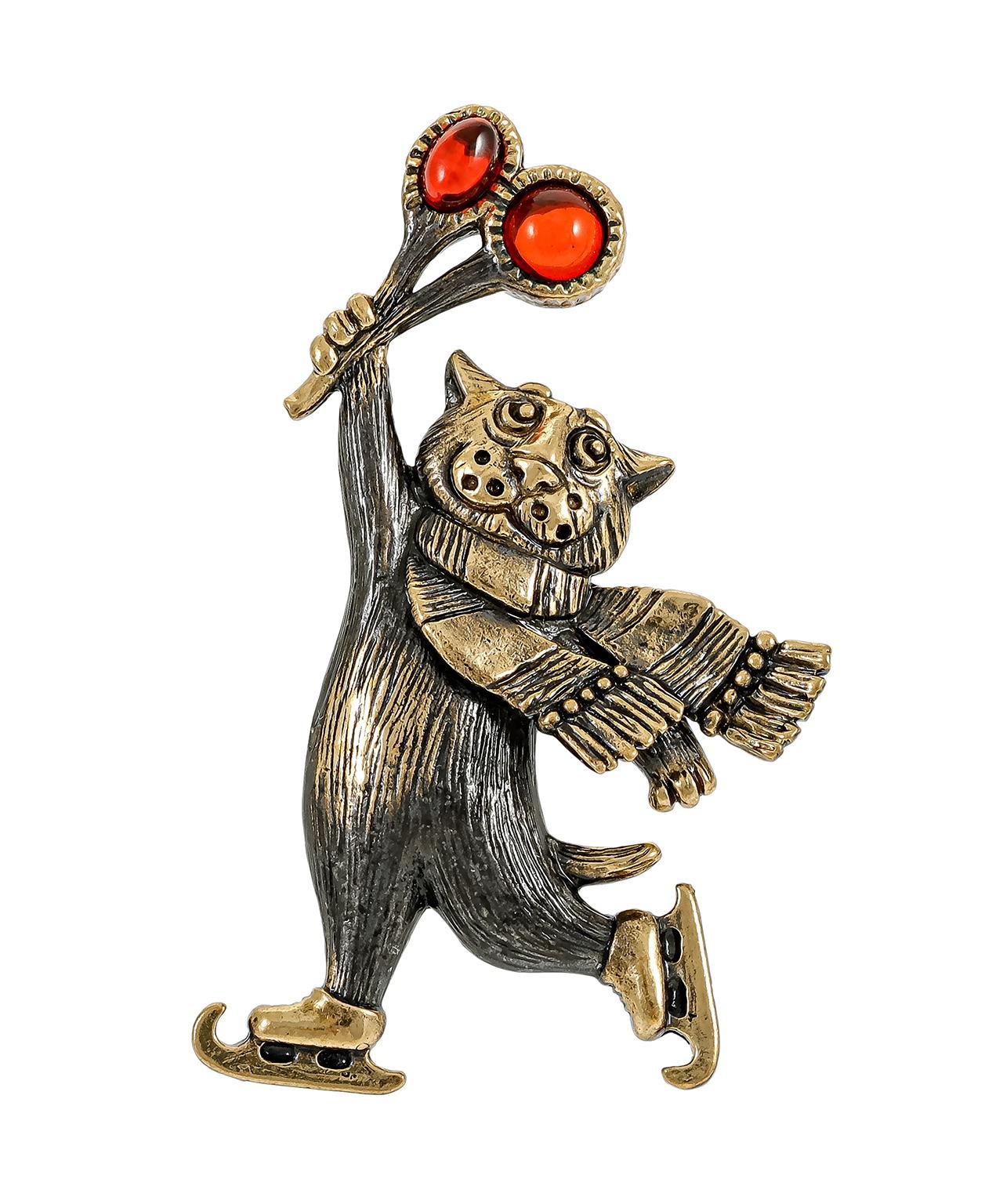 картинка Брошь Кот Фигурист 3845.4 от магазина El Corazon