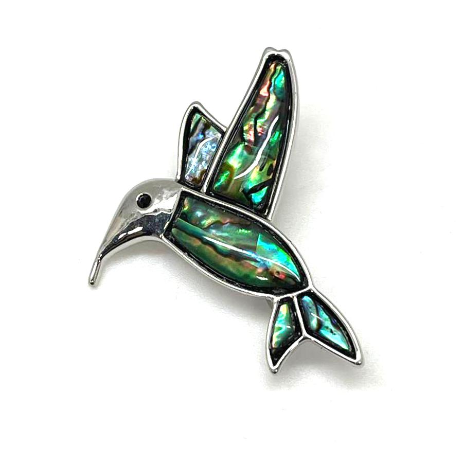 картинка BR0505 Брошь "Колибри" с перламутром (Гелиотис)   от магазина El Corazon