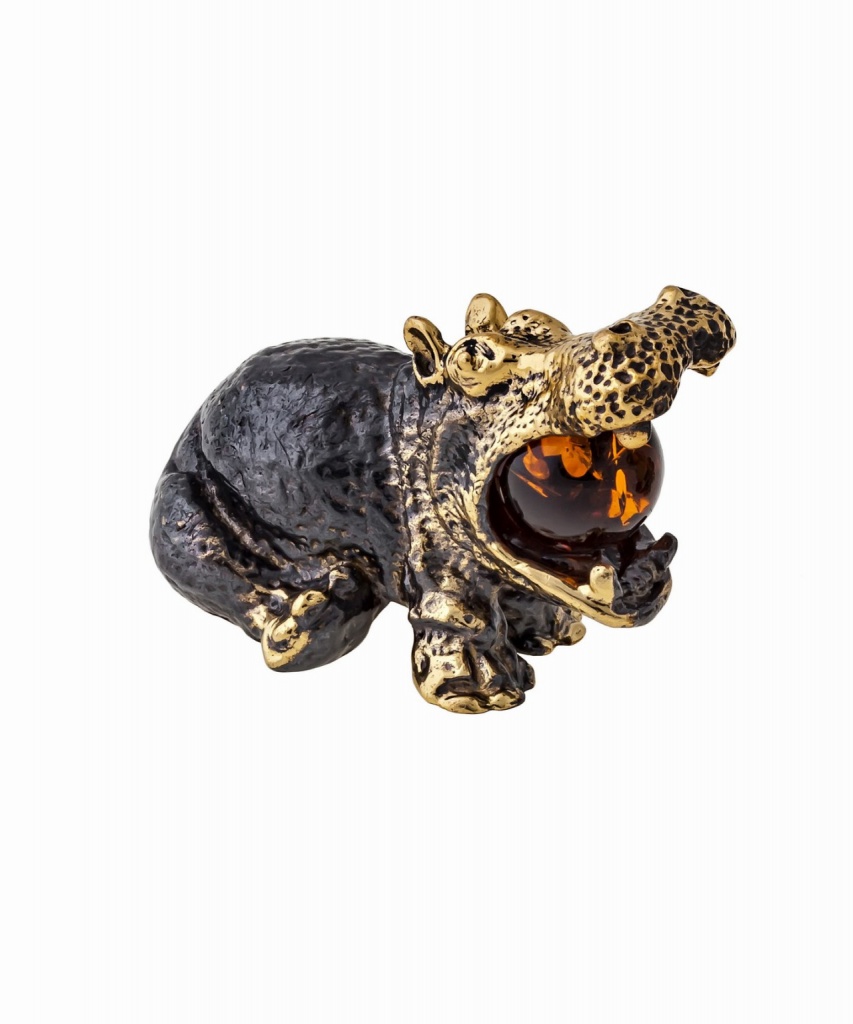 картинка Бегемот Гиппопотам с шариком без подставки 1210.1 от магазина El Corazon