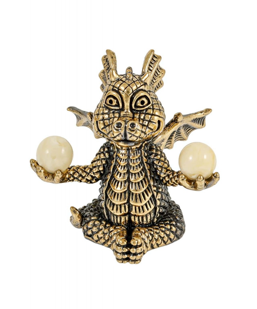 картинка Дракон медитация б/п 3055.1-Б, белый от магазина El Corazon