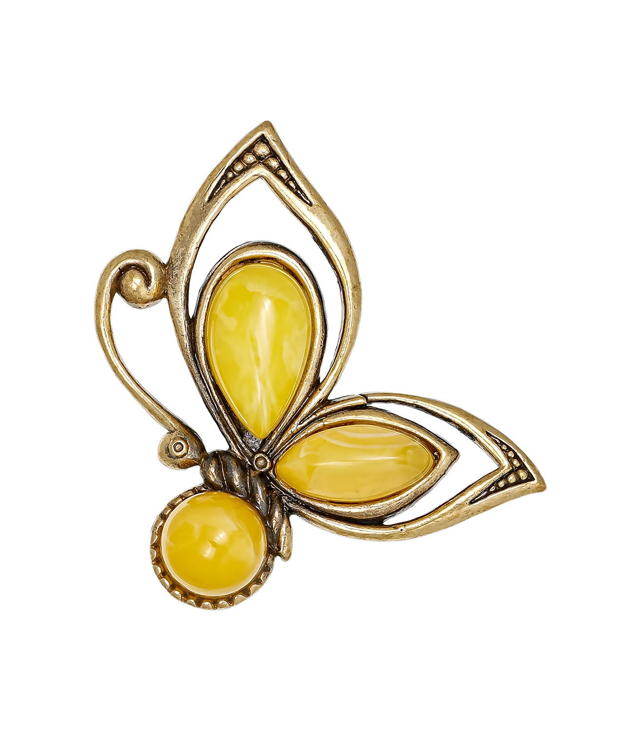 картинка Брошь Бабочка Мими 984.4-Б, белая от магазина El Corazon