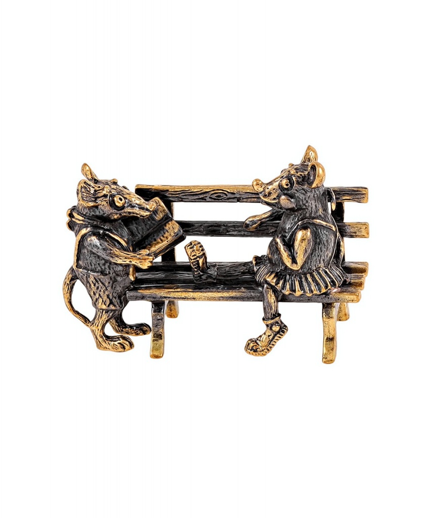 картинка Мышки на скамейки поэзия без подставки 1731.1 от магазина El Corazon