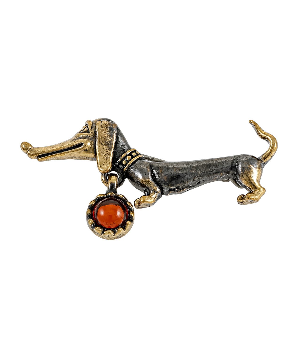 картинка Брошь Собака Такса Кнопочка 3838.4 от магазина El Corazon