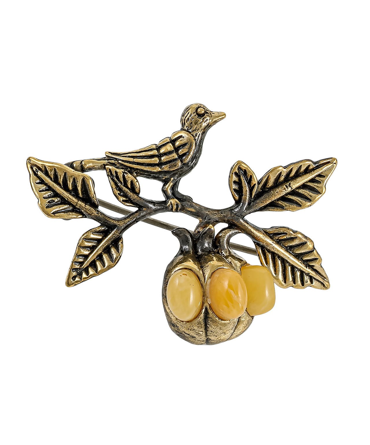 картинка Брошь Гранат 3846.4-Б, белый от магазина El Corazon