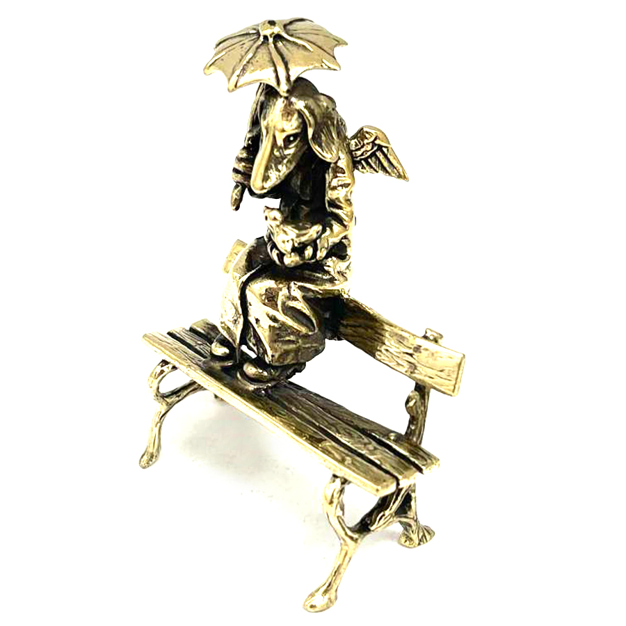 картинка Статуэтка Собака Ангел на скамейке КР-234С от магазина El Corazon