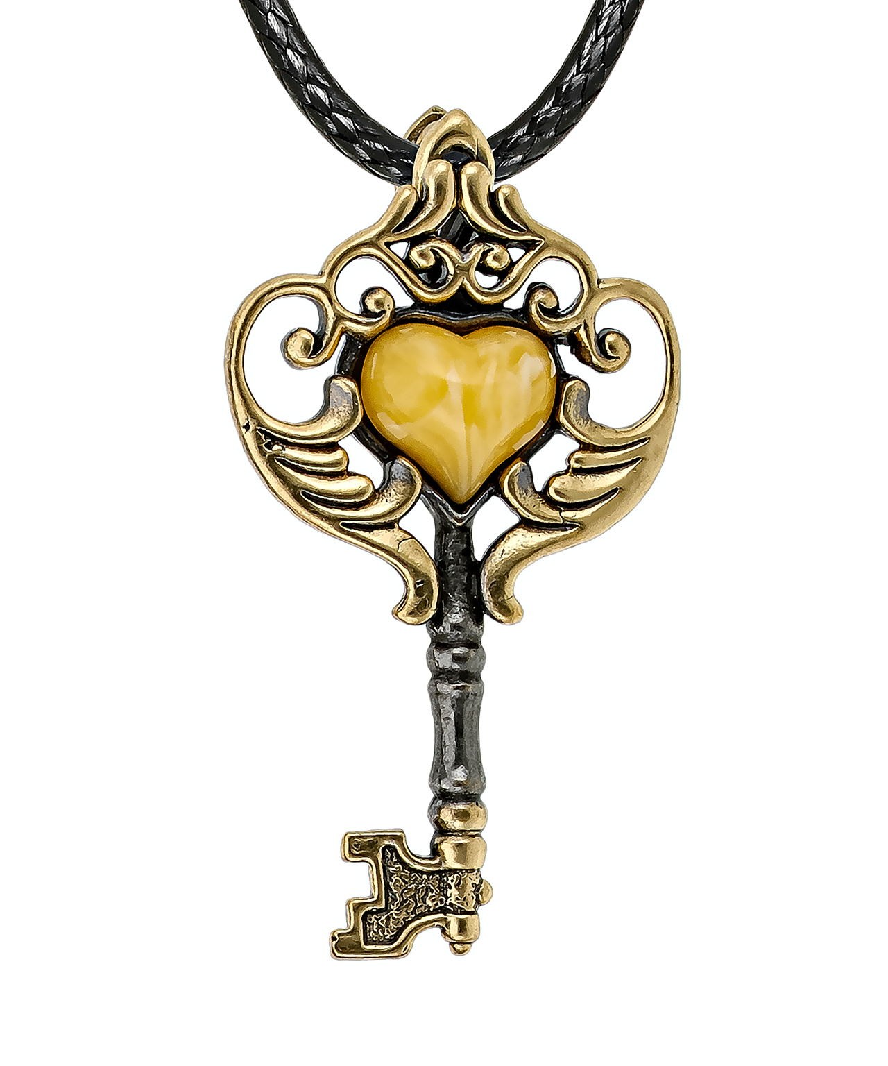 картинка Подвеска Ключик Крылышки 3327.5-Б, белая от магазина El Corazon