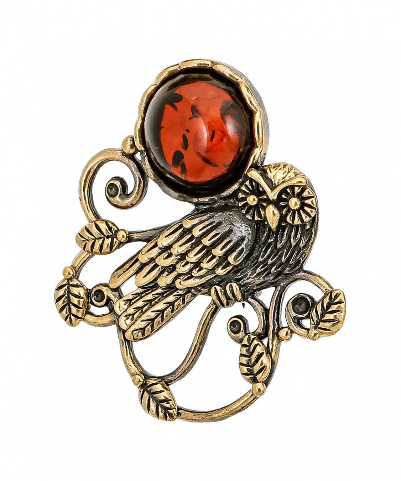 картинка Брошь Сова Закат 877.4 от магазина El Corazon
