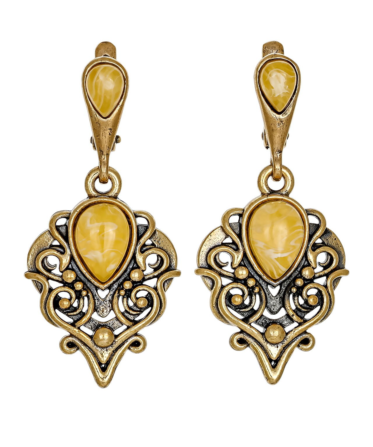 картинка Серьги Восток 3433С-Б, белые от магазина El Corazon