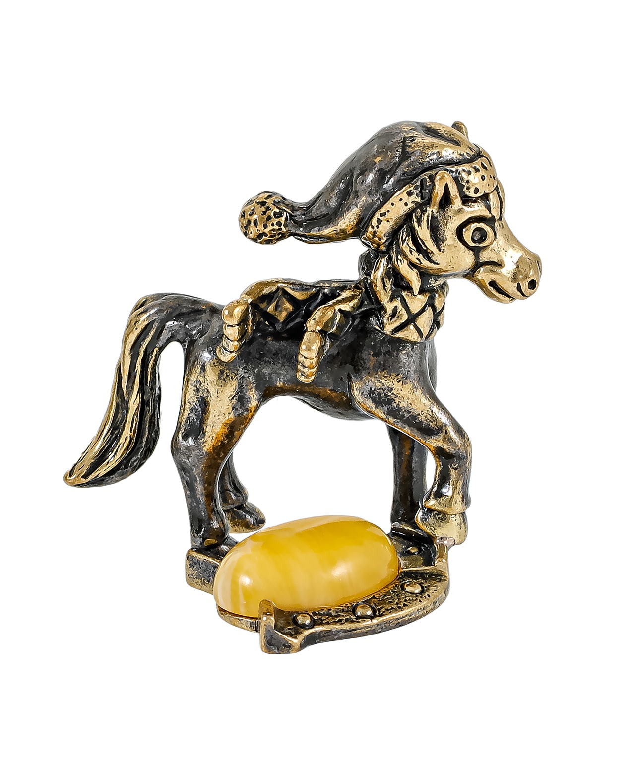 картинка Лошадь Конек с подковой без подставки 3606.1-Б, белый от магазина El Corazon