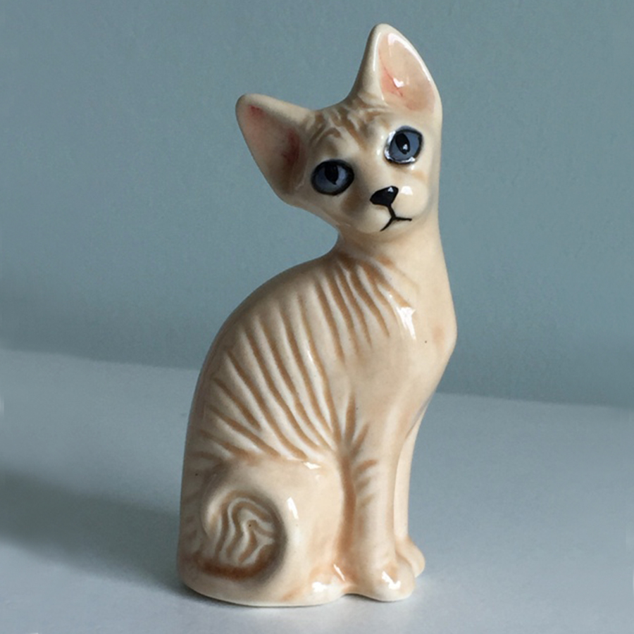 картинка Фаянсовая скульптура Сфинкс палевый mini Sr-VH-383 от магазина El Corazon