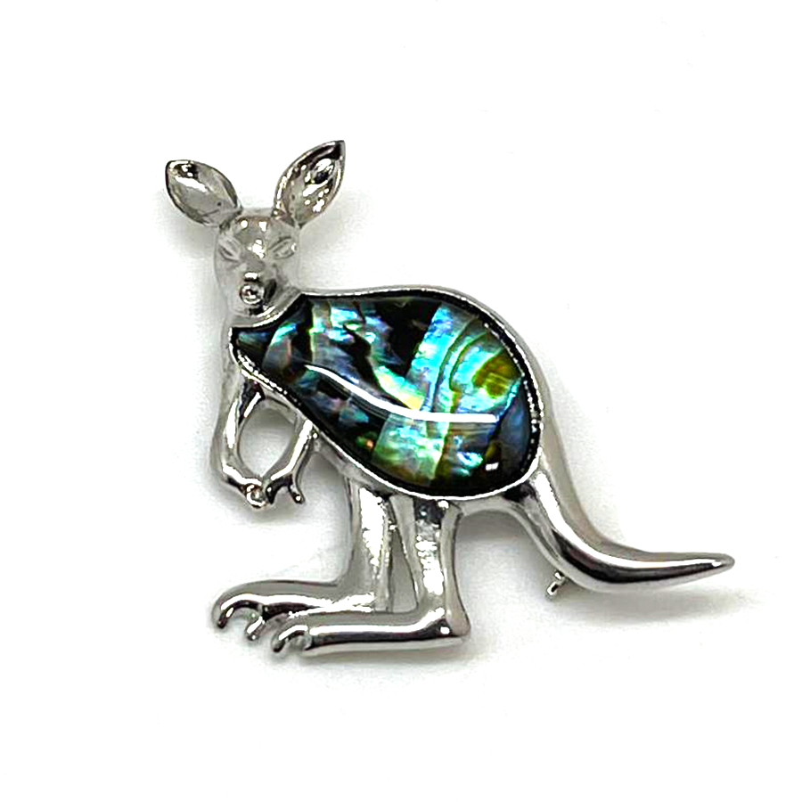 картинка BR0509 Брошь "Кенгуру" с перламутром (Гелиотис)   от магазина El Corazon