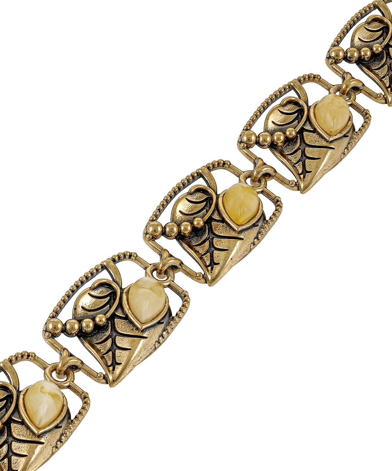 картинка Браслет Листик Сирени 4045-Б, белый от магазина El Corazon