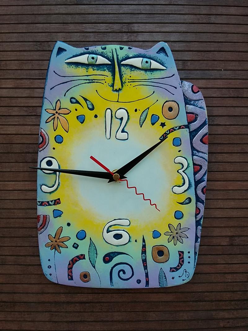картинка Настенные часы "Кот Роман" CF-Cl-095 от магазина El Corazon