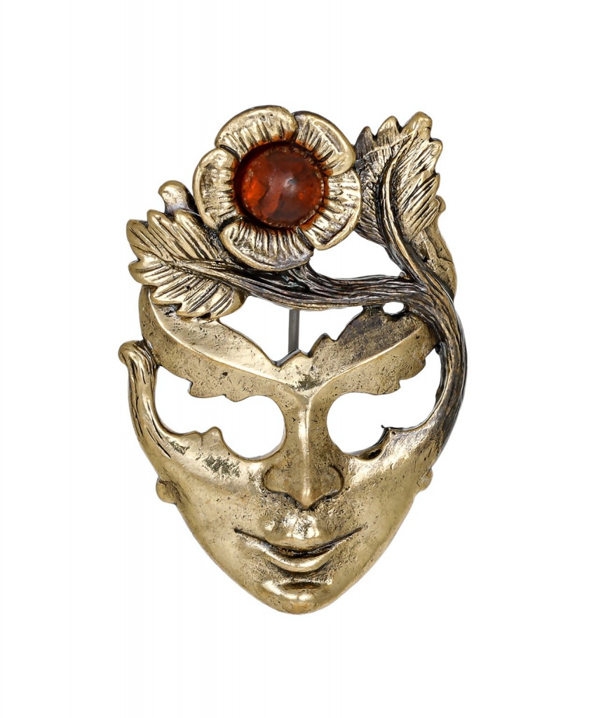 картинка Брошь Маска Цветок 3619.4 от магазина El Corazon