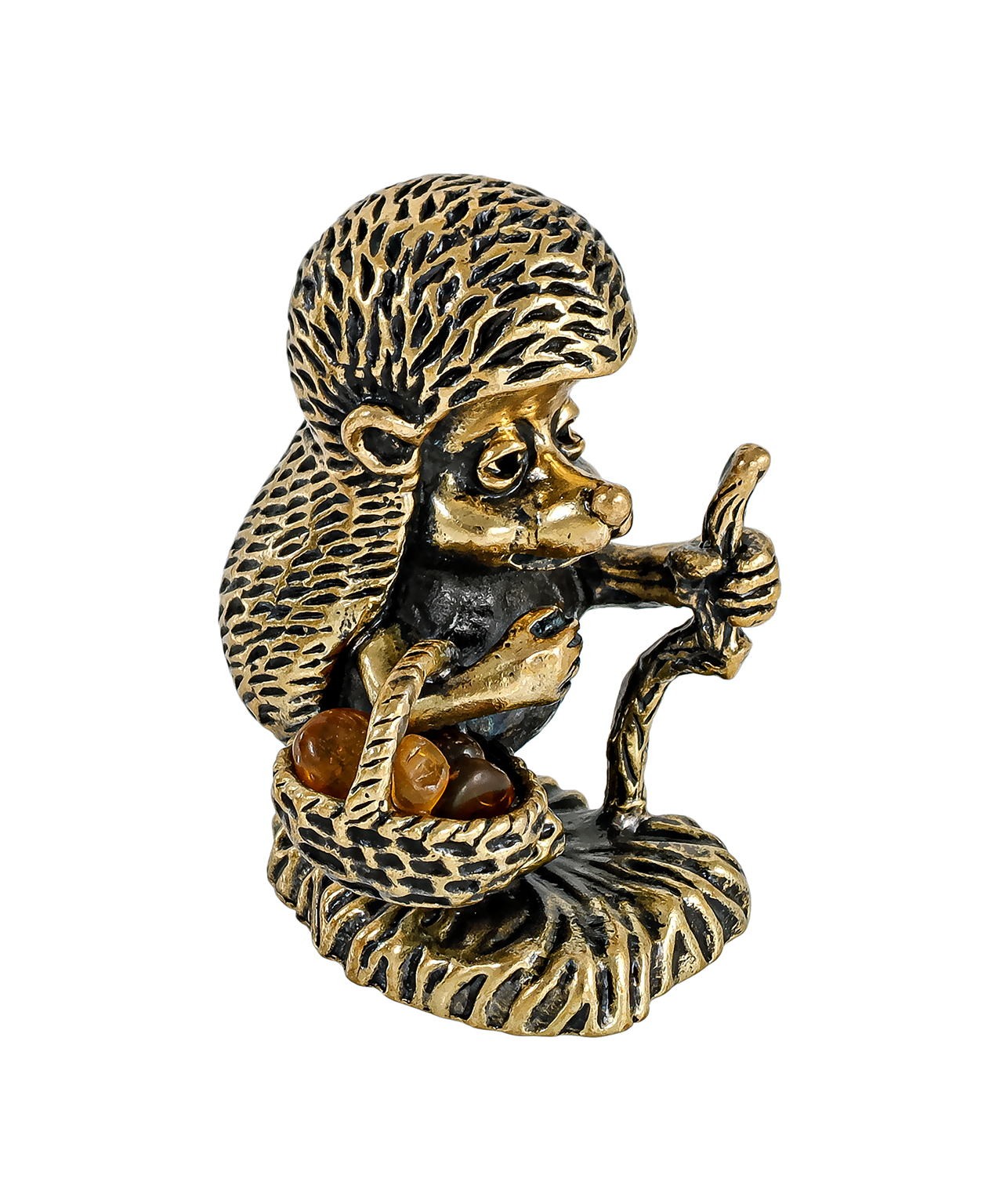 картинка Ежик Грибник без подставки 3577.1 от магазина El Corazon