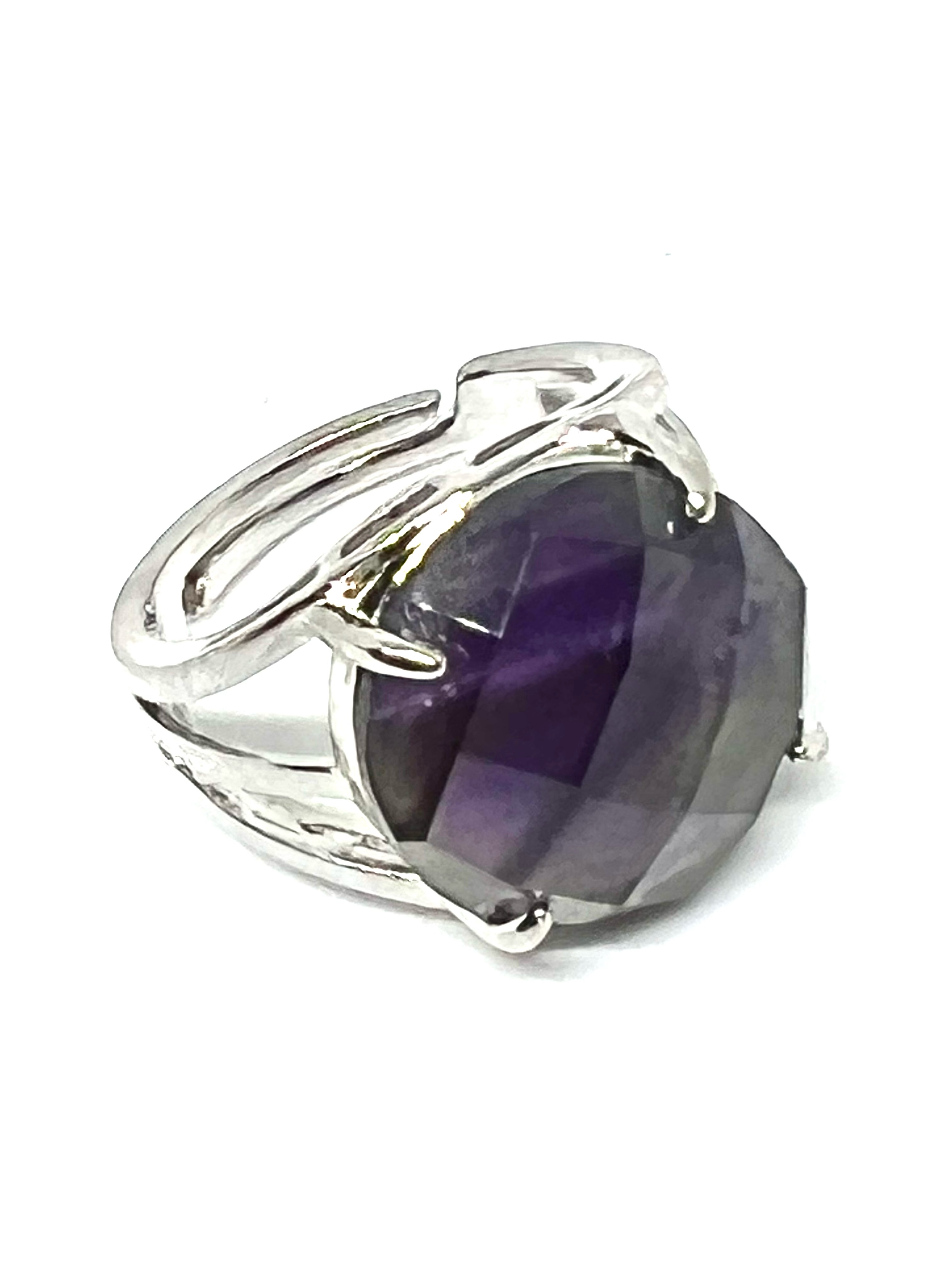 картинка Кольцо из натурального камня Аметист 2 Ring-160 от магазина El Corazon