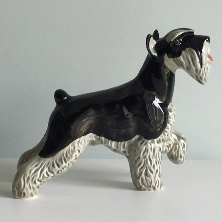 картинка Фаянсовая скульптура Шнауцер черно-подпалый Sr-VH-343 от магазина El Corazon