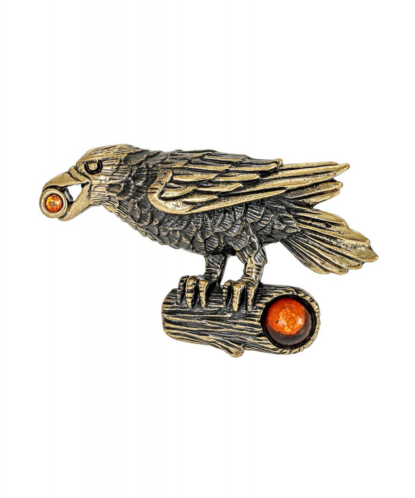 картинка Брошь Ворона Брильянтик 3622.4 от магазина El Corazon