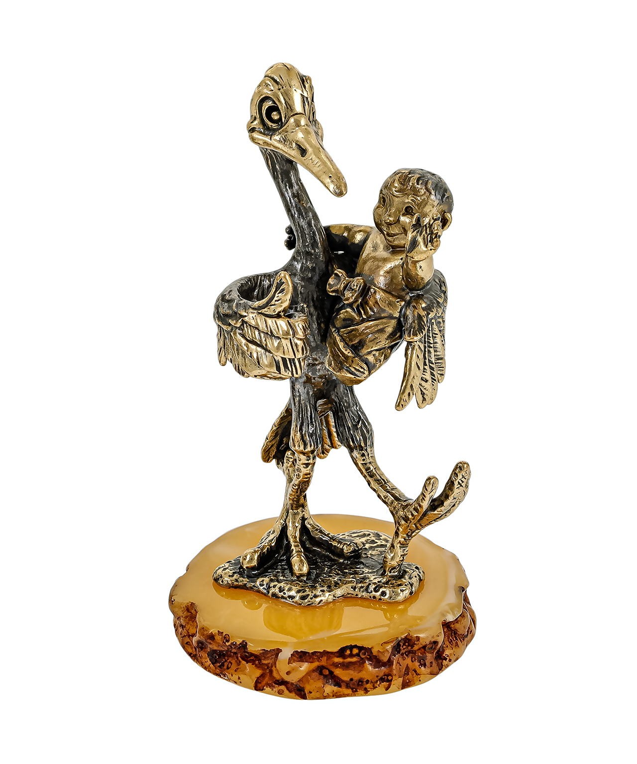 картинка Птица Аист Счастье в дом 3650-Б, белый от магазина El Corazon