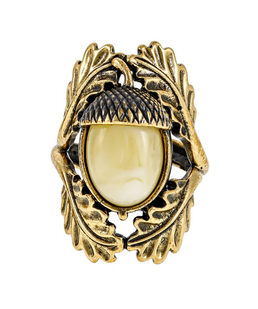 картинка Кольцо Желудь 2537К-Б, белый от магазина El Corazon