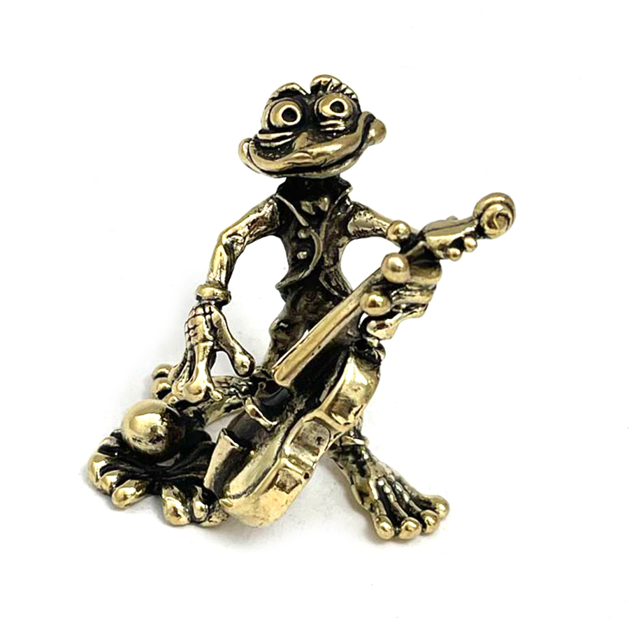 картинка Статуэтка Лягушонок с контрабасом КР-228С от магазина El Corazon