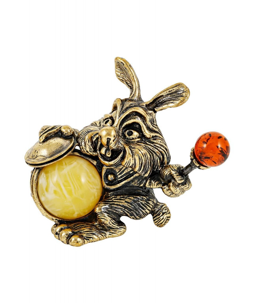 картинка Заяц-барабанщик 271-Б, белый от магазина El Corazon