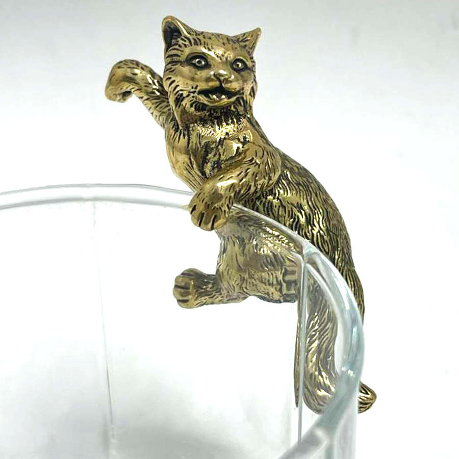 картинка Статуэтка на стакан Кошка крадется КР-240С от магазина El Corazon