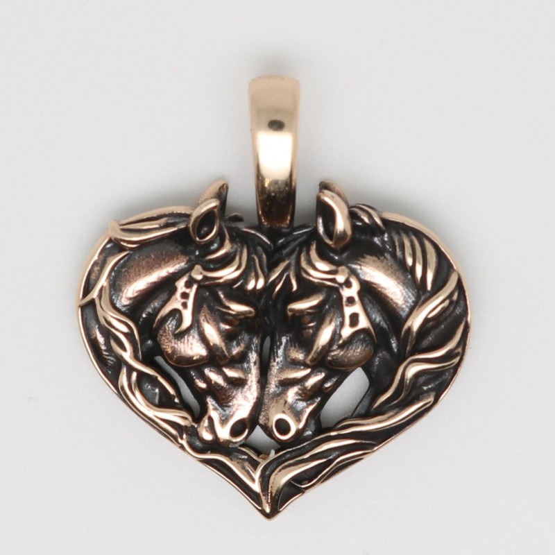 картинка Подвеска Пара Лошадей РЗ-ФЛ16267БР от магазина El Corazon