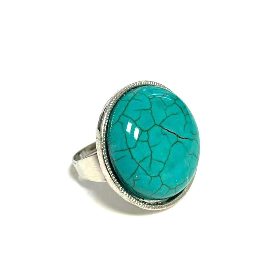 картинка Кольцо Круг-2 из тонированного говлита Ring-053 от магазина El Corazon