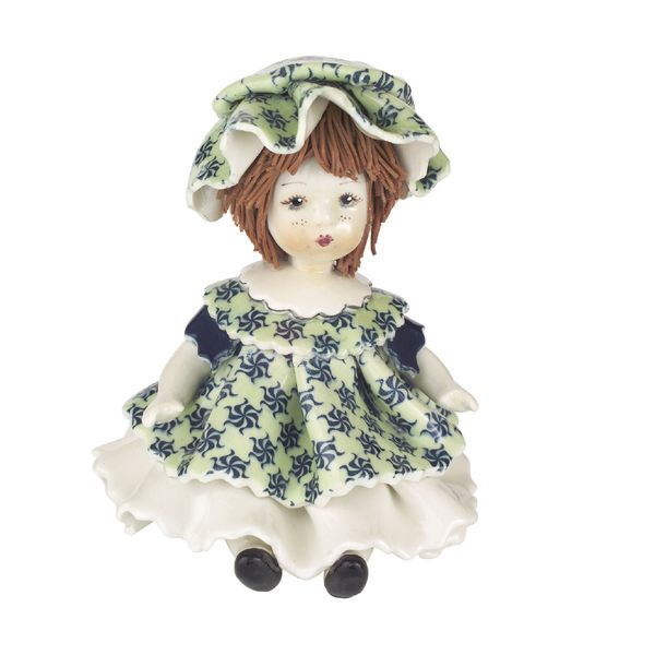 картинка Фарфоровая статуэтка "Куколка в зелёном платье" ZP-00006 от магазина El Corazon