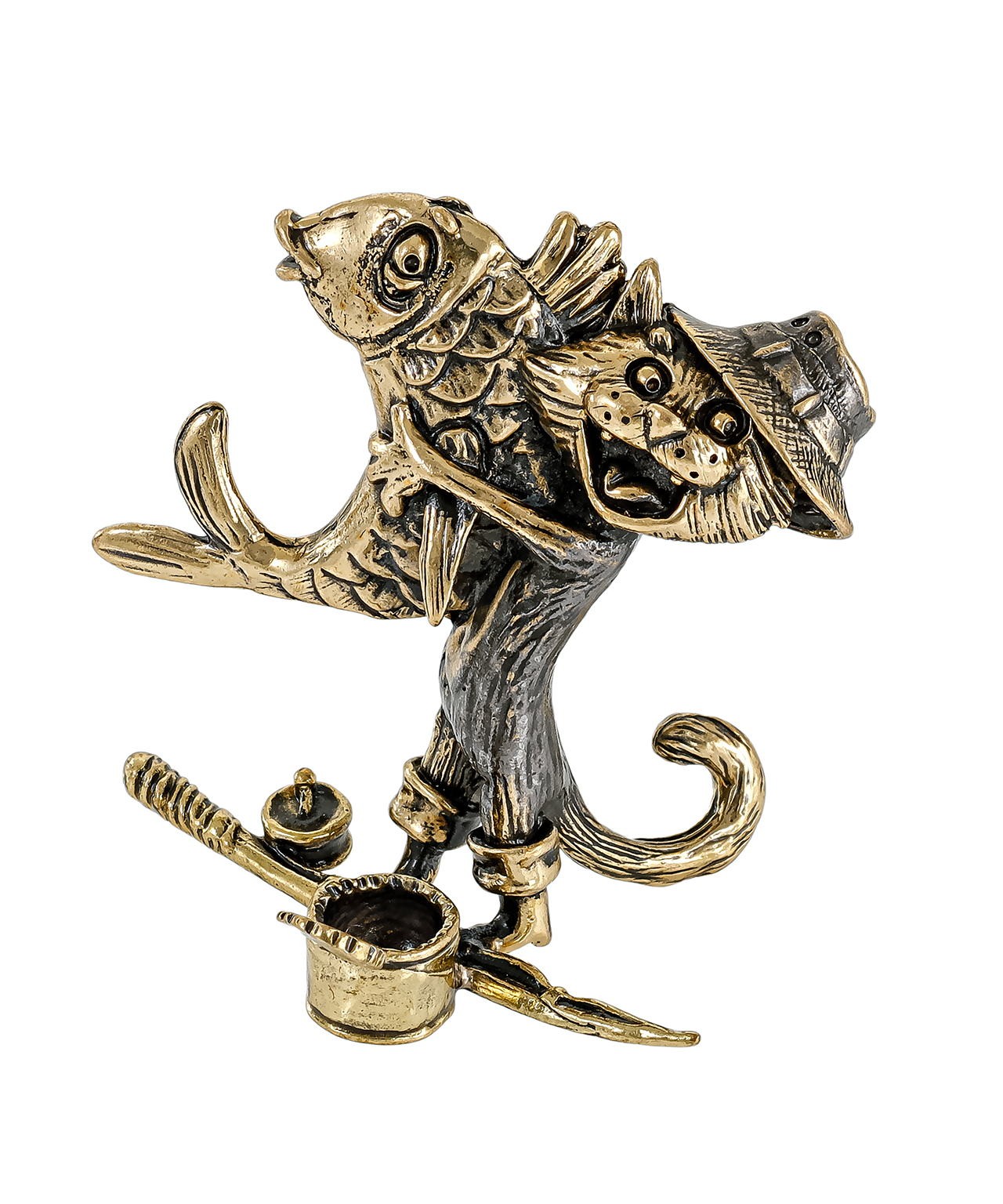 картинка Кот Рыбак Счастливчик без подставки 3580.1 от магазина El Corazon