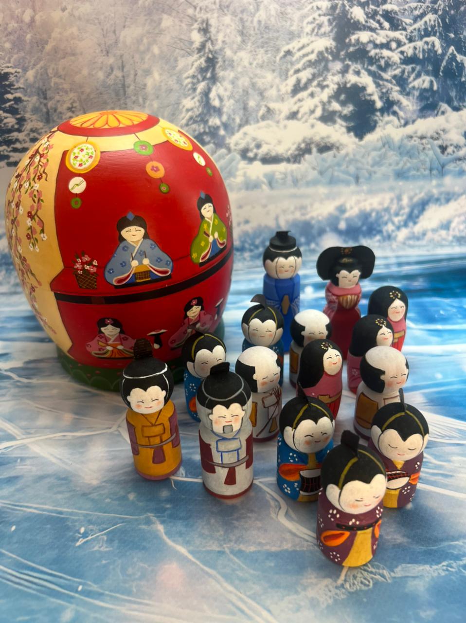 картинка Музыкальная шкатулка - матрёшка «Хинамацури» MD-002 от магазина El Corazon