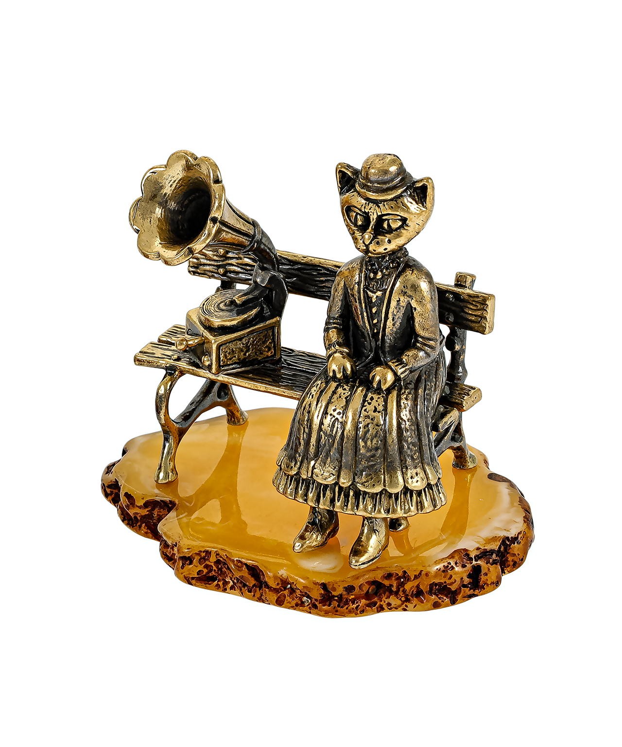 картинка Кошка с патефоном 3642-Б, белый от магазина El Corazon