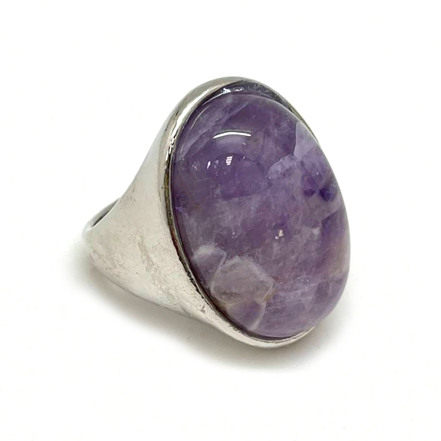 картинка Кольцо из натурального камня аметист Ring-010-19 от магазина El Corazon