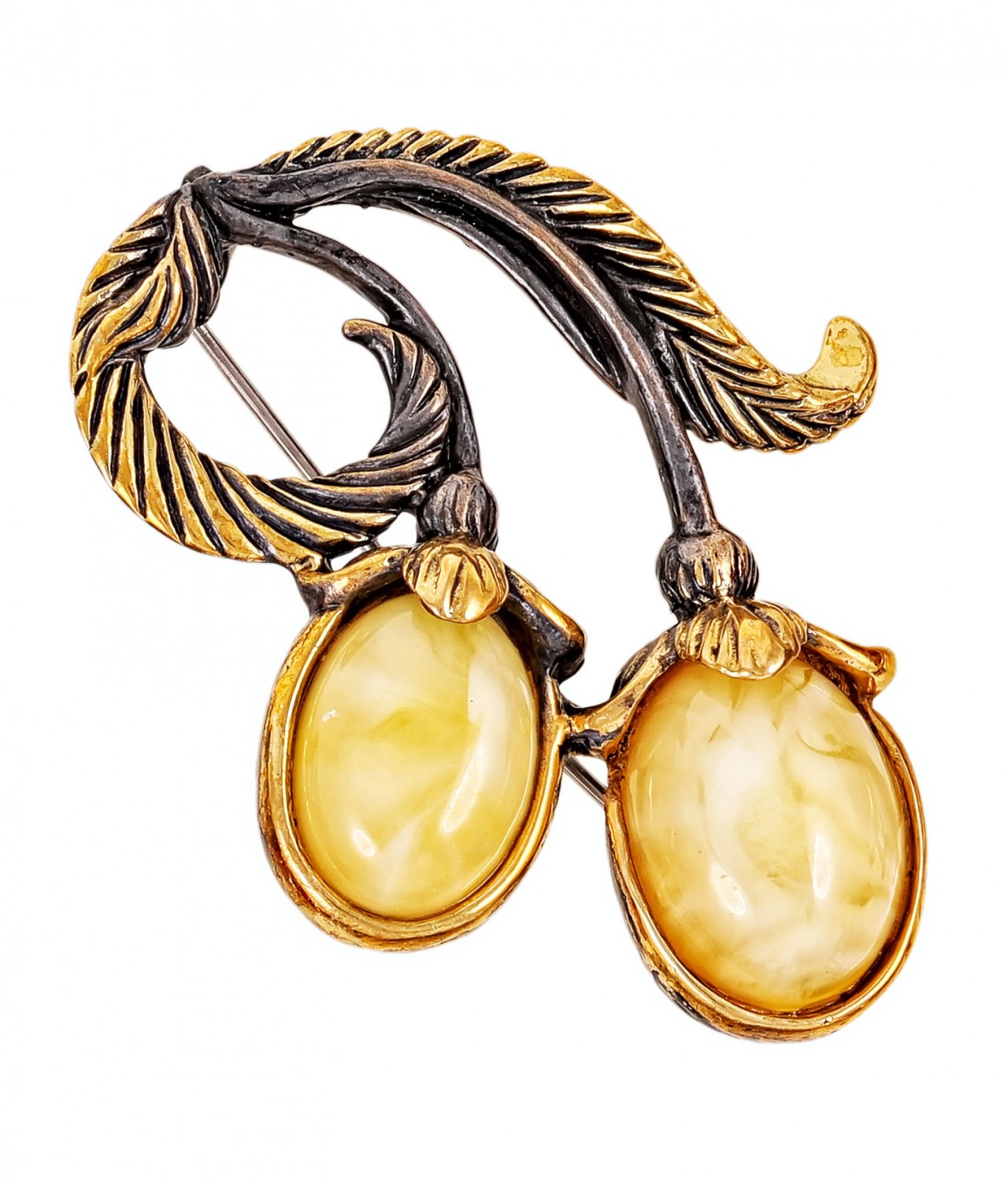 картинка Брошь Тюльпаны маленькие 1968.4-Б, белая от магазина El Corazon