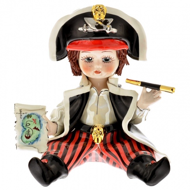 картинка Фарфоровая статуэтка "Мальчик пират" ZP-00348 от магазина El Corazon