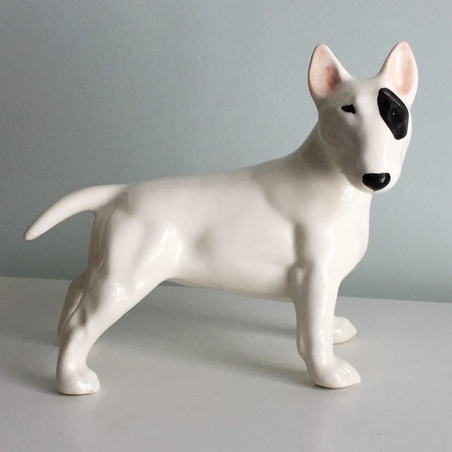 картинка Фаянсовая скульптура Бультерьер пегий Sr-VH-340 от магазина El Corazon