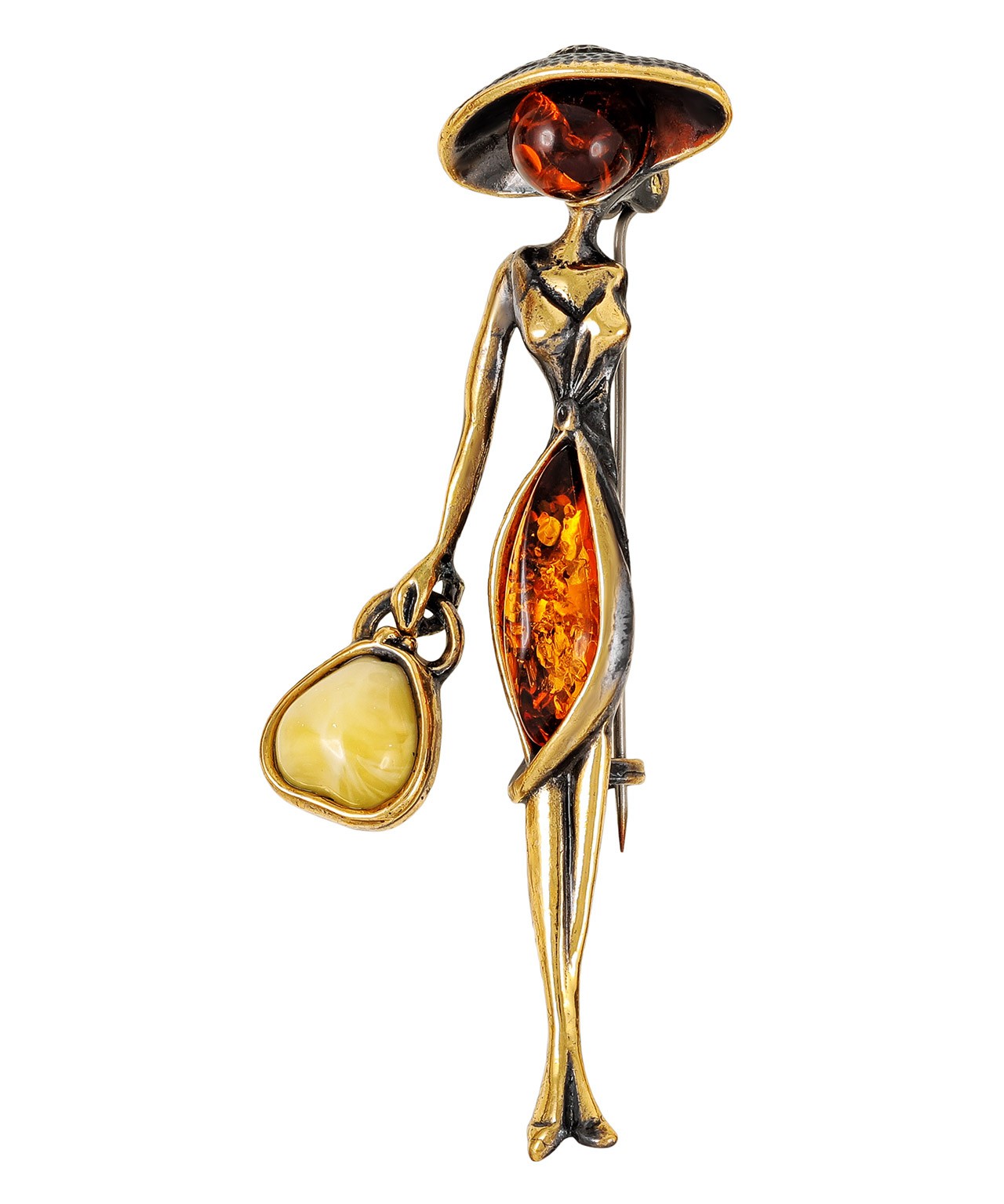 картинка Брошь Дама выход в свет 1855.4-К, комбо от магазина El Corazon