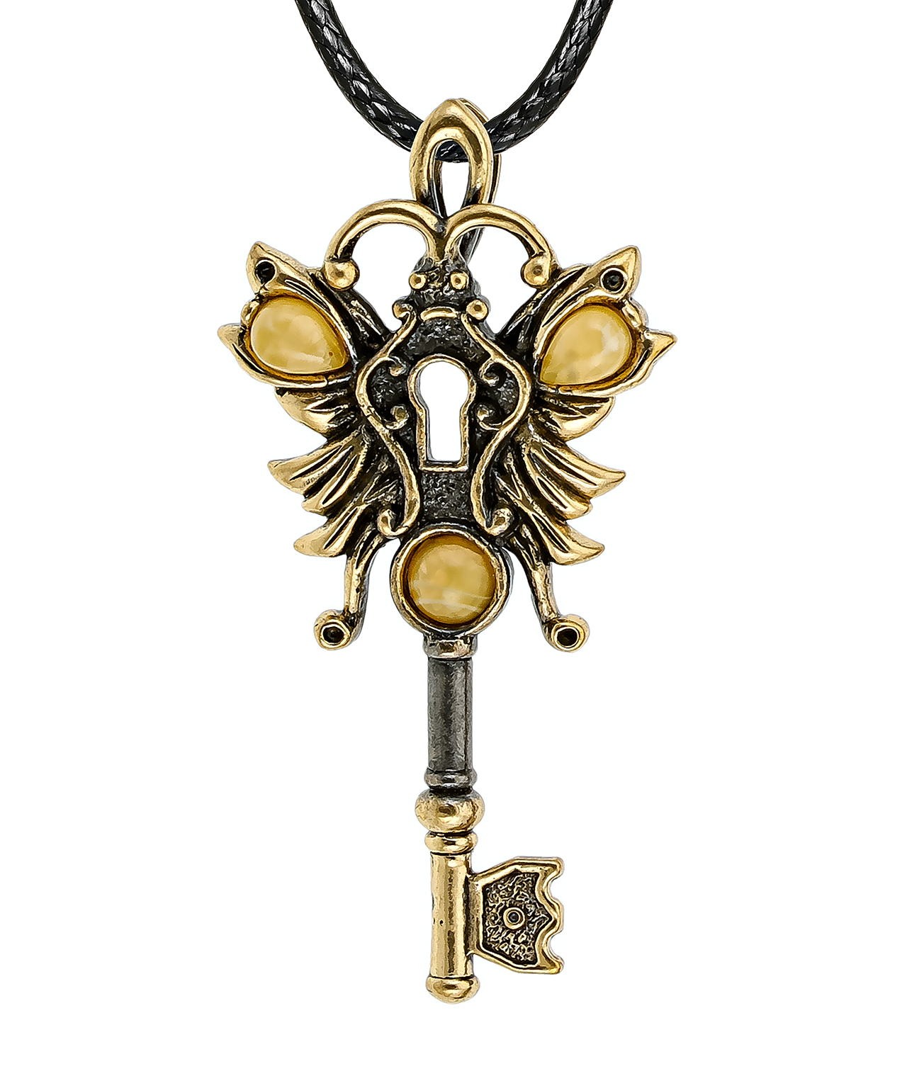 картинка Подвеска Ключик Бабочка 3326.5-Б, белая от магазина El Corazon